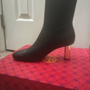 Tory Burch  Black Cylinder Heeled Bootie
